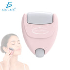 Rodillo facial rosa de doble cabezal con tapas
