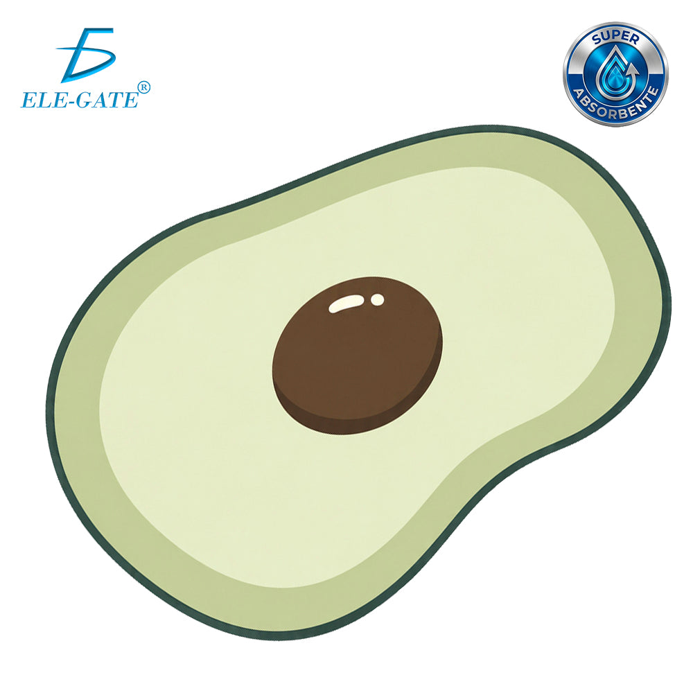 Tapete absorbente con diseño de aguacate