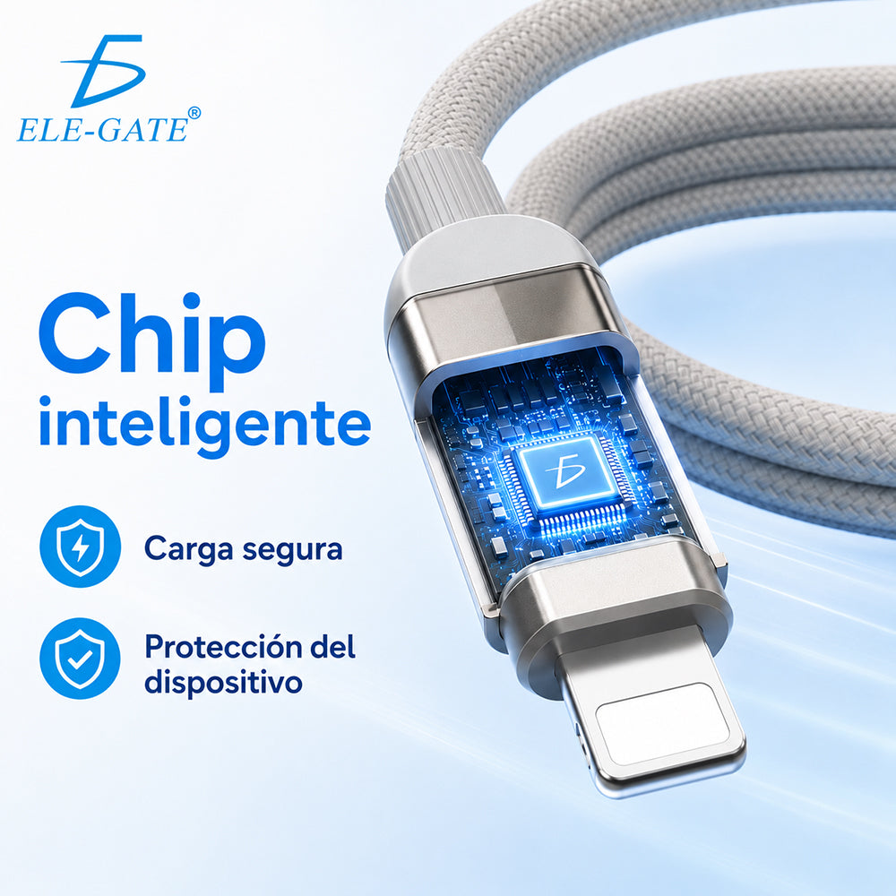 Cable de carga magnético trenzado para auto
