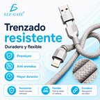 Cable de carga magnético trenzado para auto