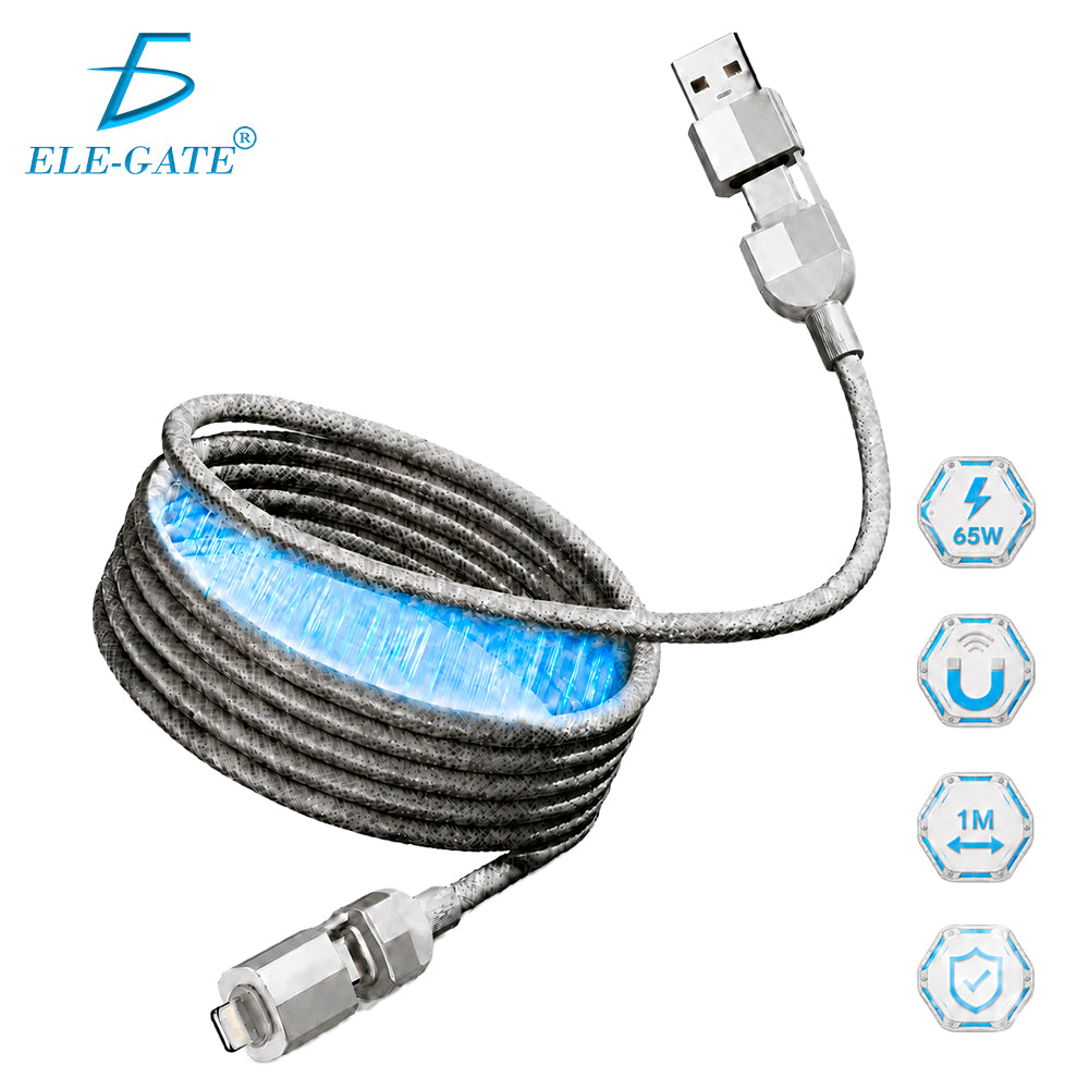 Cable de carga magnético trenzado para auto