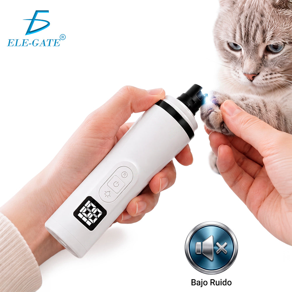Lima eléctrica de uñas para mascotas con pantalla digital