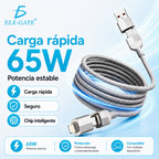 Cable de carga magnético trenzado para auto