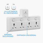 Adaptador de pared con 4 salidas de CA