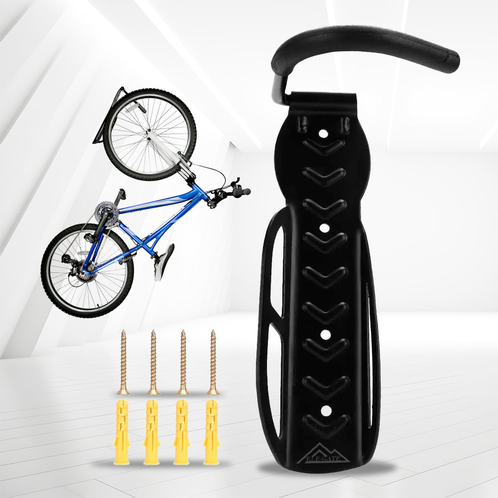 Soporte metálico de pared para guardar bicicleta