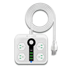 Multicontacto con clavijas universales y puertos USB y USB-C