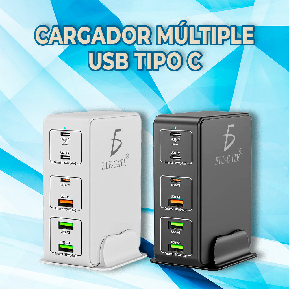 Cargador de escritorio de 6 puertos USB