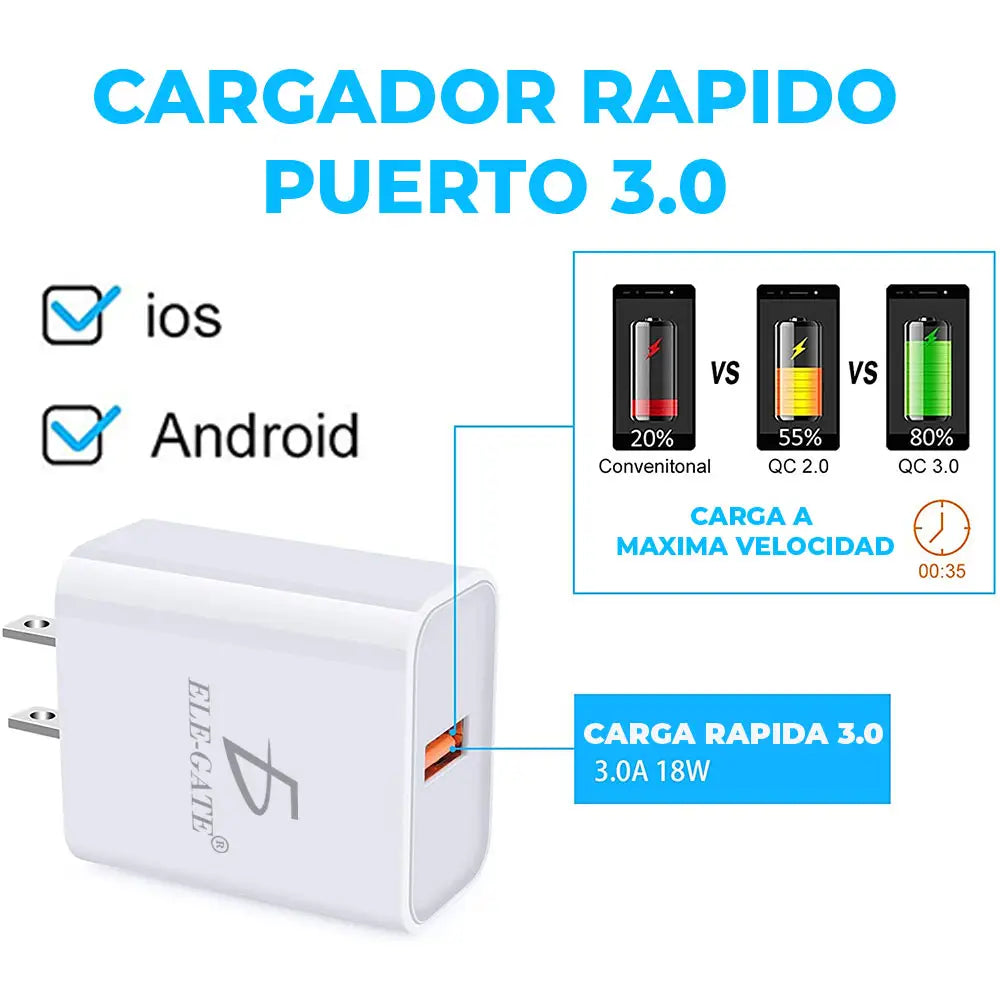 Cargador USB-C 5V 2.1A con Cable — imagen 2