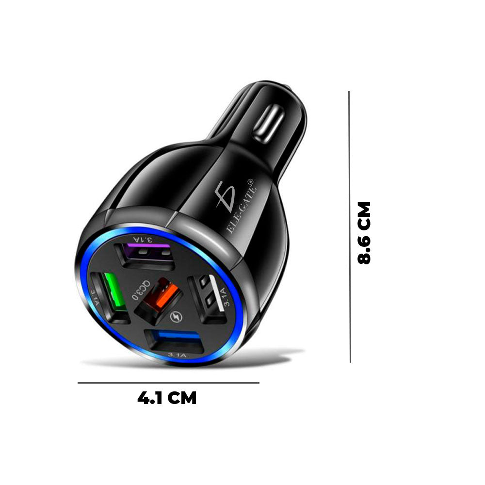 Cargador USB de 5 puertos para coche