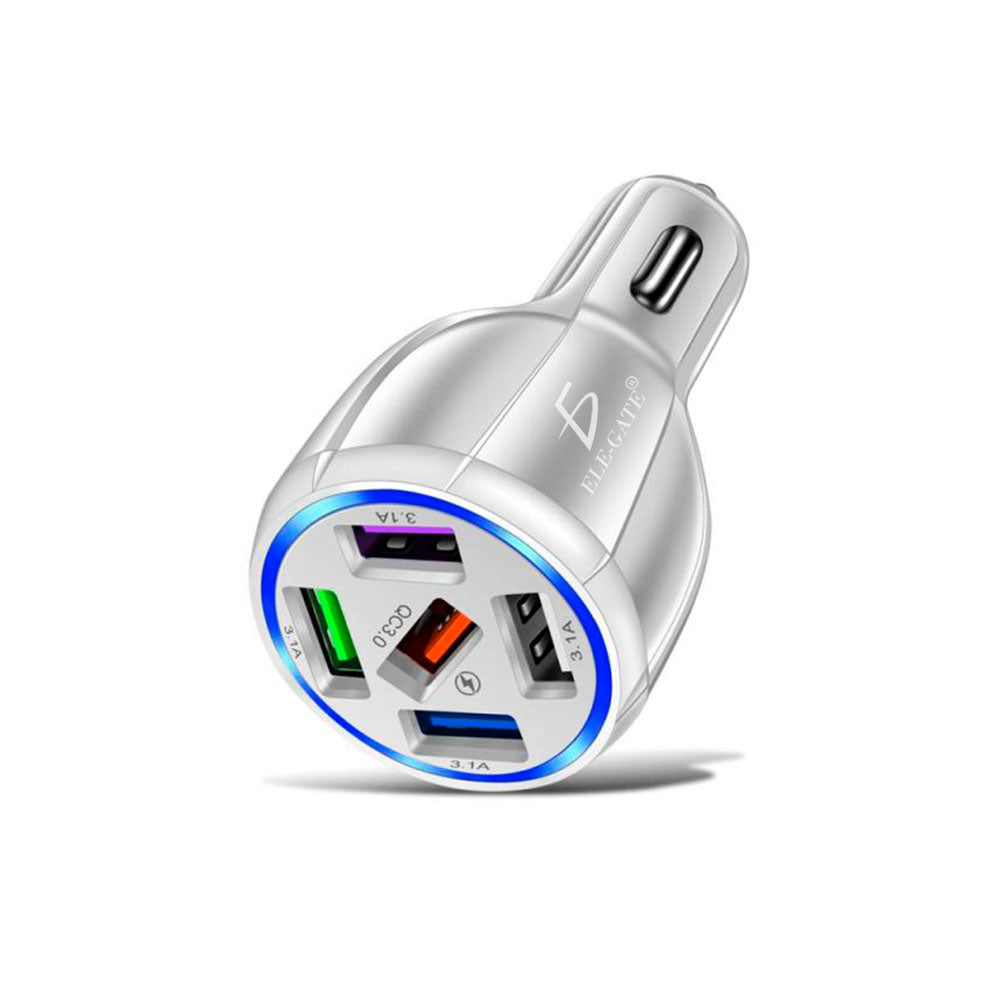 Cargador USB de 5 puertos para coche