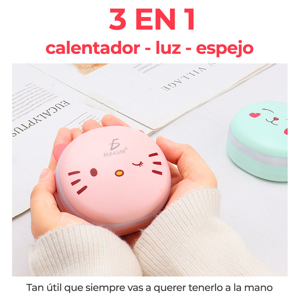 Calentador de manos recargable con espejo