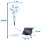 Ventilador solar de mesa de altura regulable