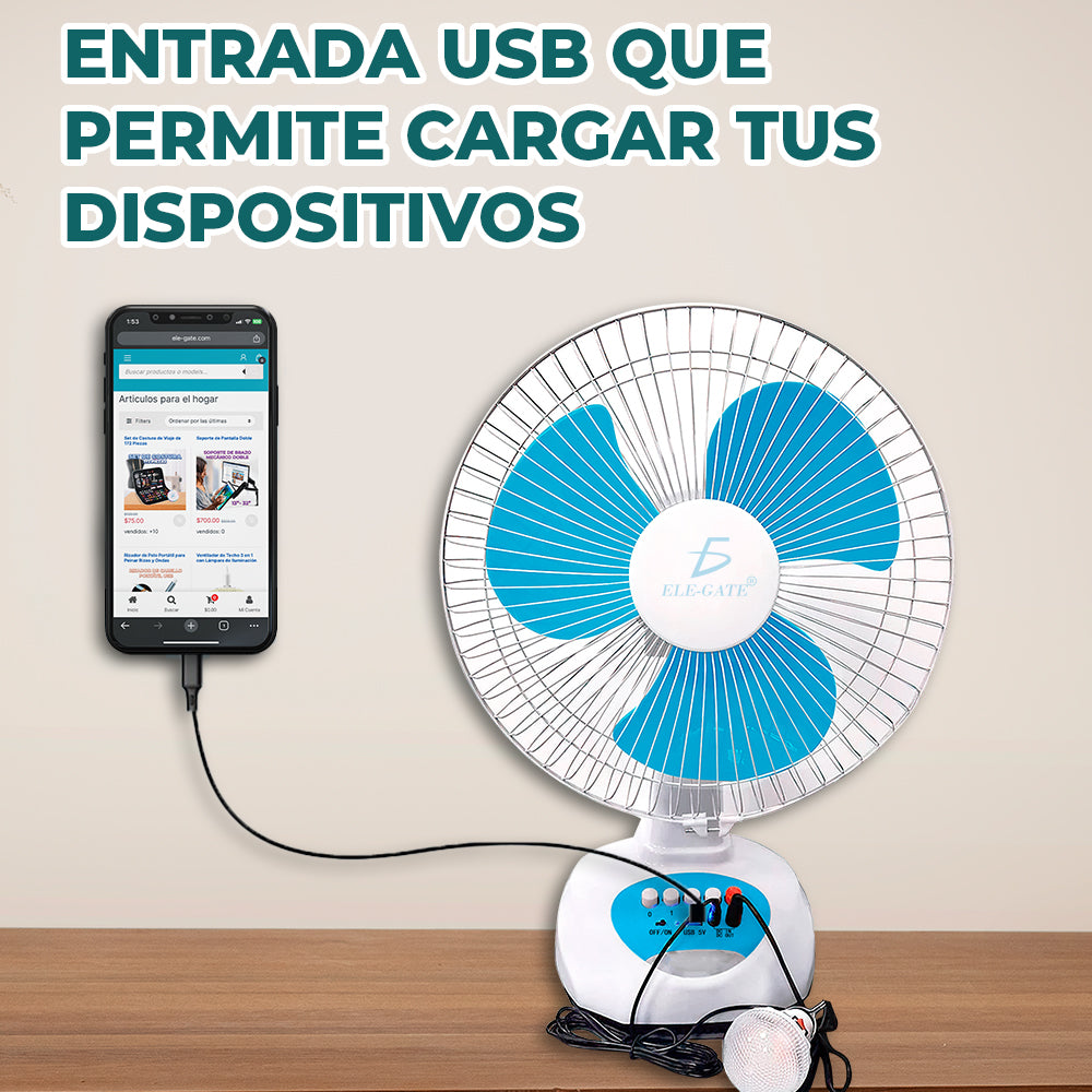 Ventilador solar vertical portátil