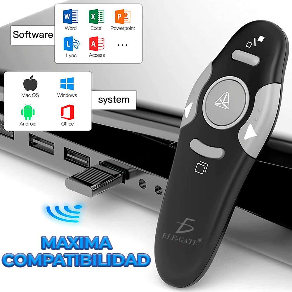Control remoto presentador USB con puntero