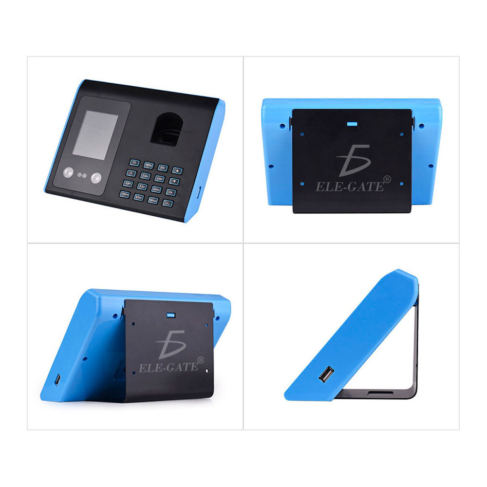 Reloj checador con lector de huellas y cámara frontal