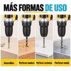 Taladro atornillador inalámbrico amarillo y negro