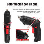 Destornillador eléctrico negro con luz LED