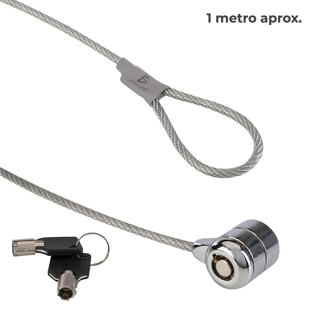 Candado de cable de acero para laptop con llave