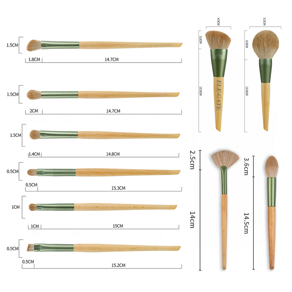 Set de 10 brochas de maquillaje