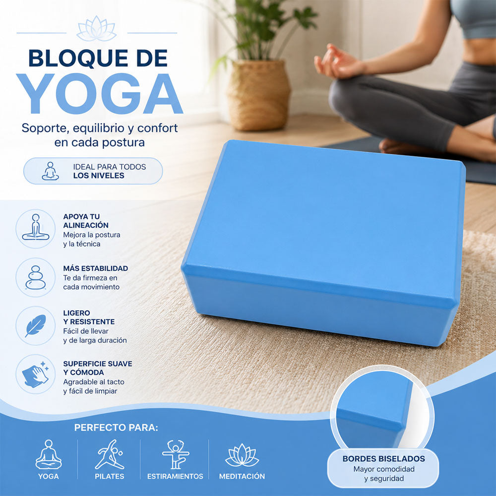 Bloque de yoga rectangular