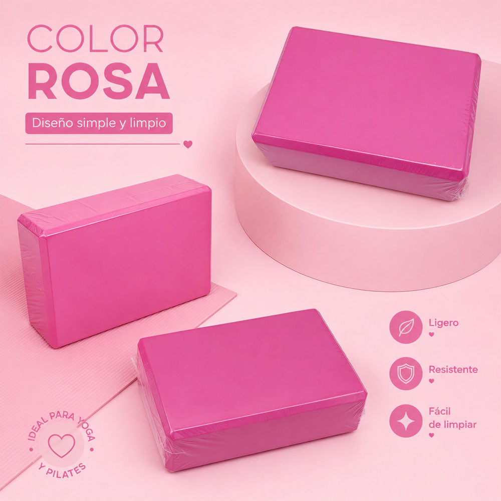 Bloque de yoga con bordes biselados para pilates y estiramientos