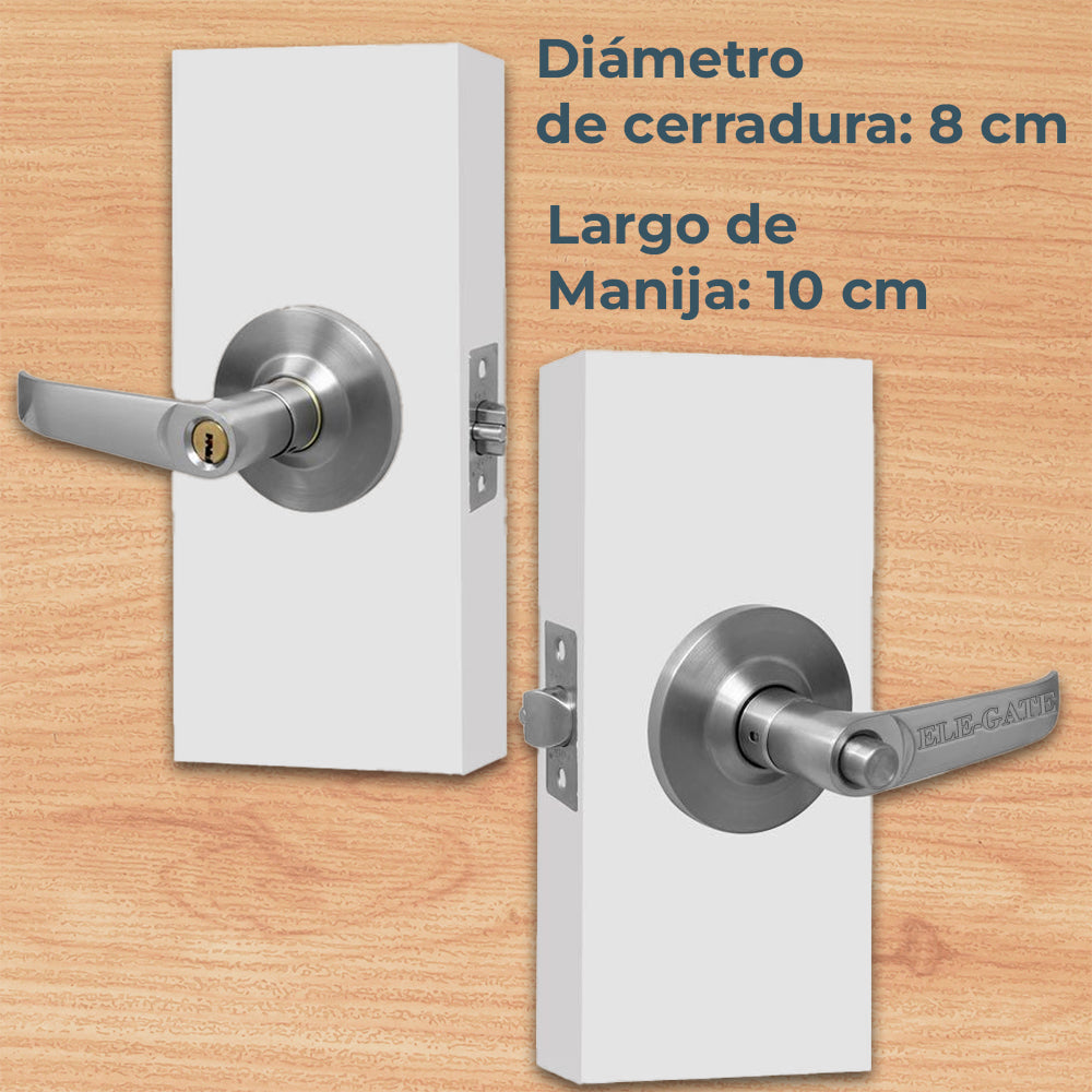 Cerradura de baño de níquel satinado