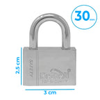 Candado de hierro de 30 mm con gancho corto