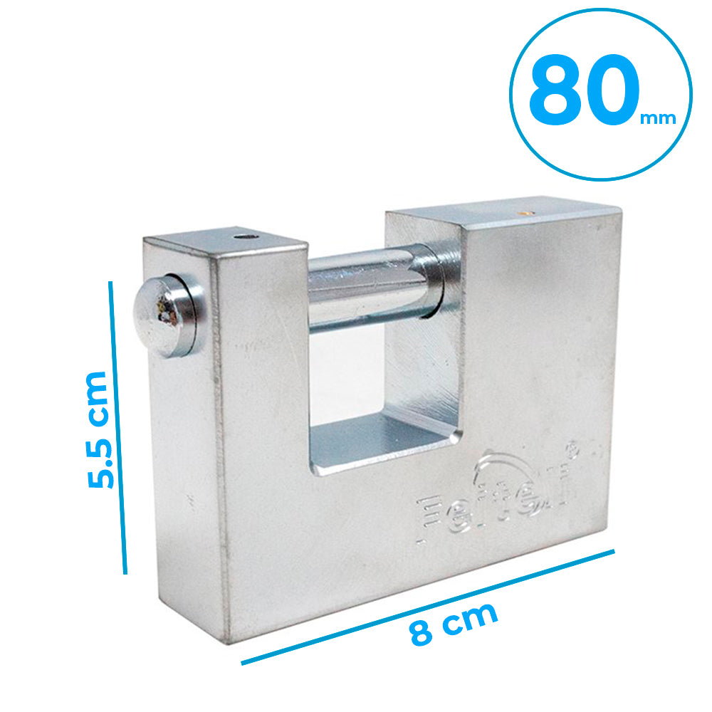 Candado de acero de 80 mm para cortina metálica