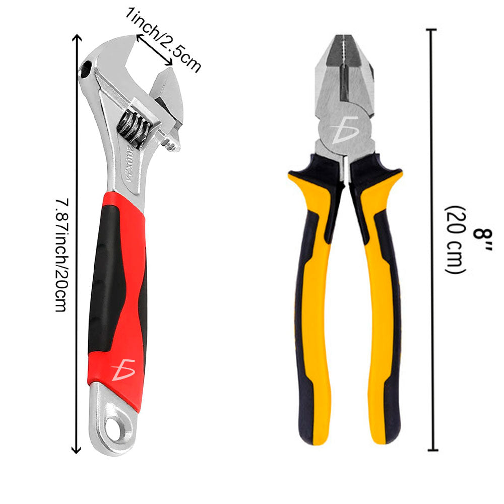 Kit de llave ajustable y pinza universal