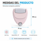 Rodillo facial rosa de doble cabezal con tapas