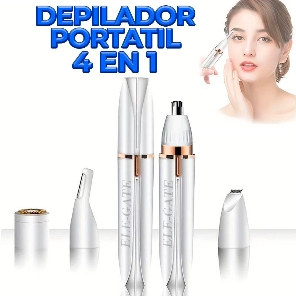 Depiladora facial recargable 4 en 1 · cabezales