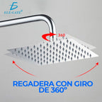 Regadera cuadrada tipo lluvia de acero inoxidable