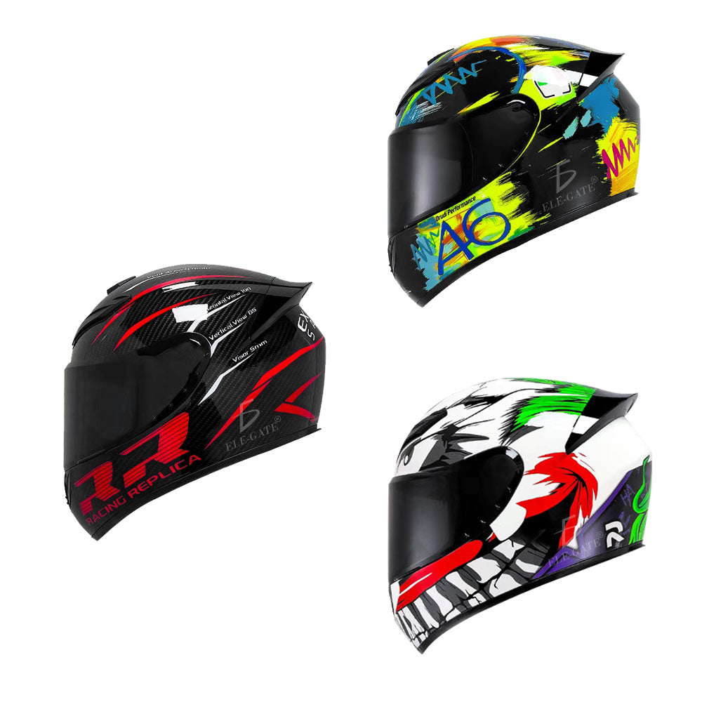 Casco para motociclista con visera retráctil