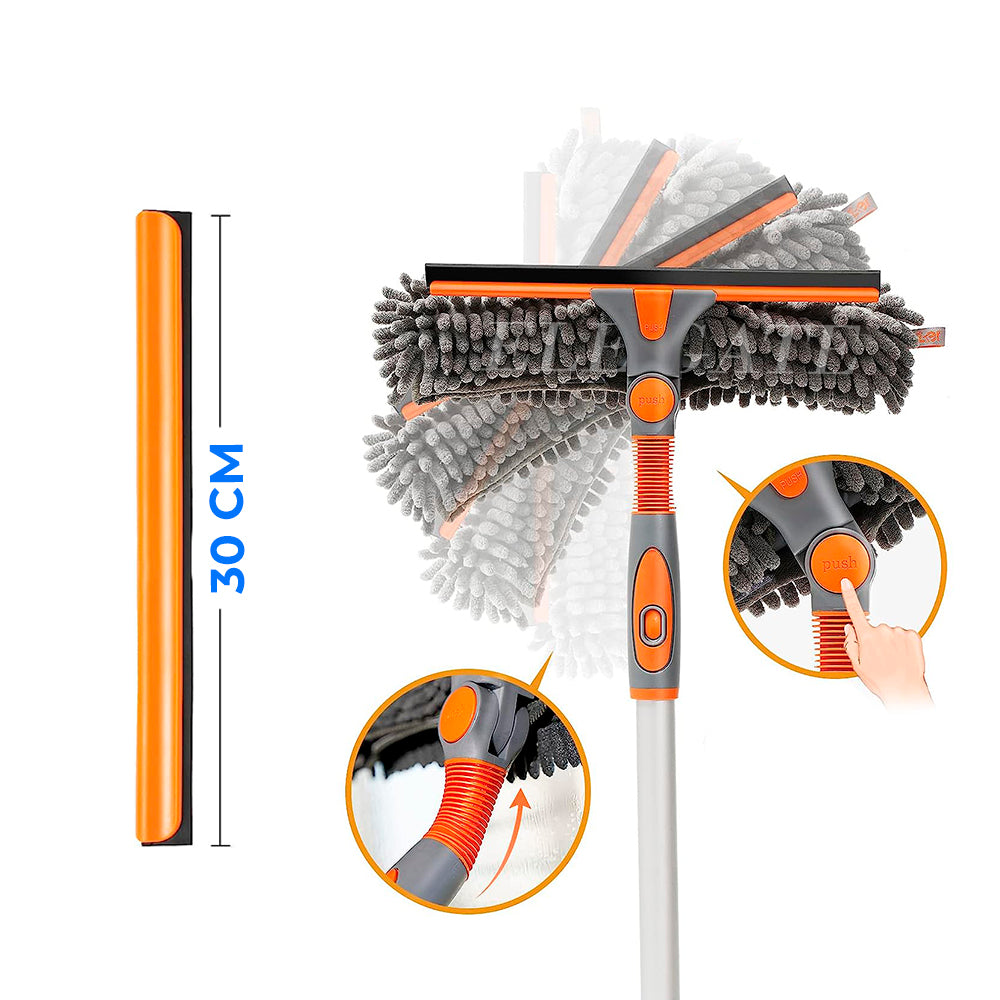 Kit limpiavidrios con poste extensible