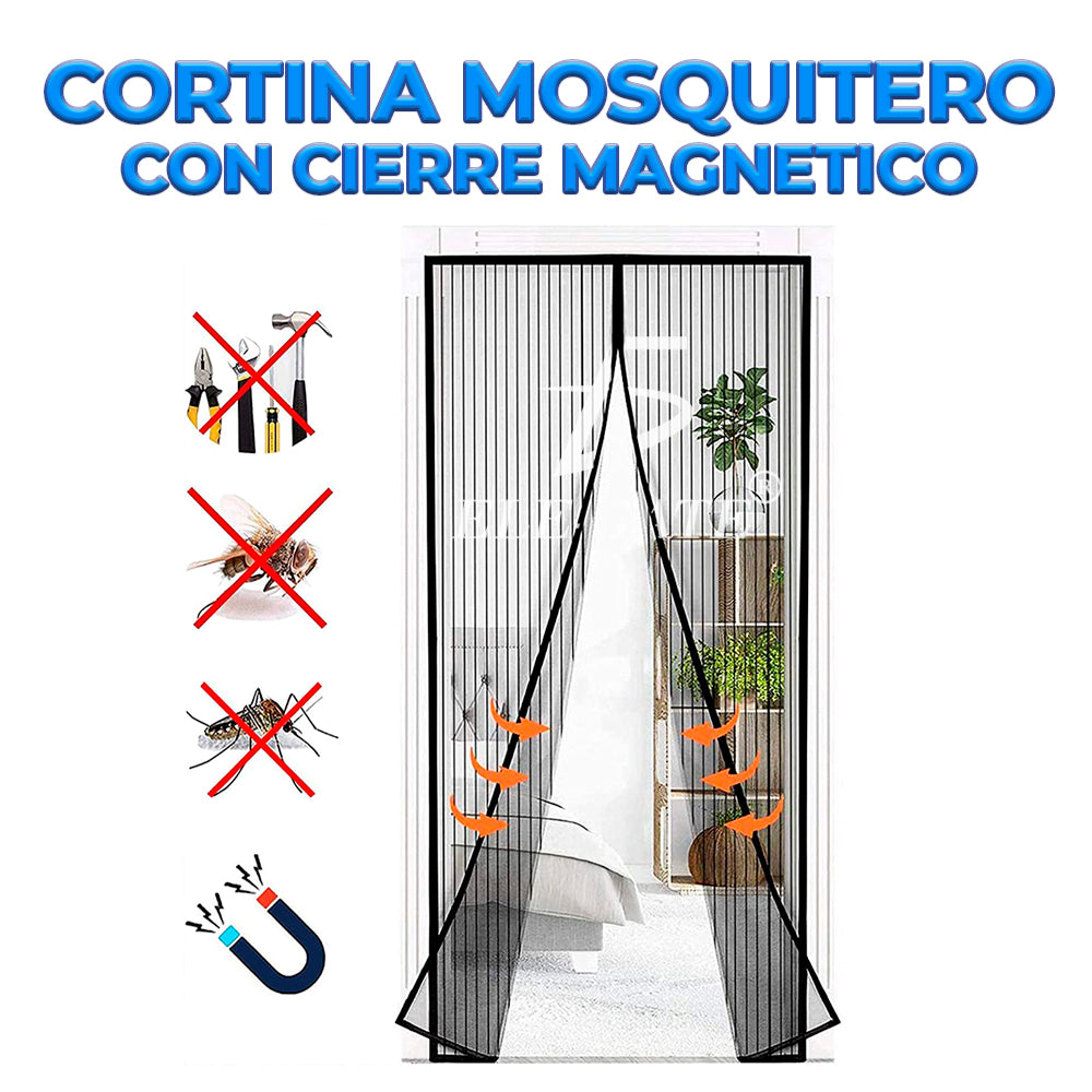 Puerta mosquitero magnética autosellante 90 x 210 cm
