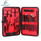 Kit de 24 herramientas de manicure con estuche