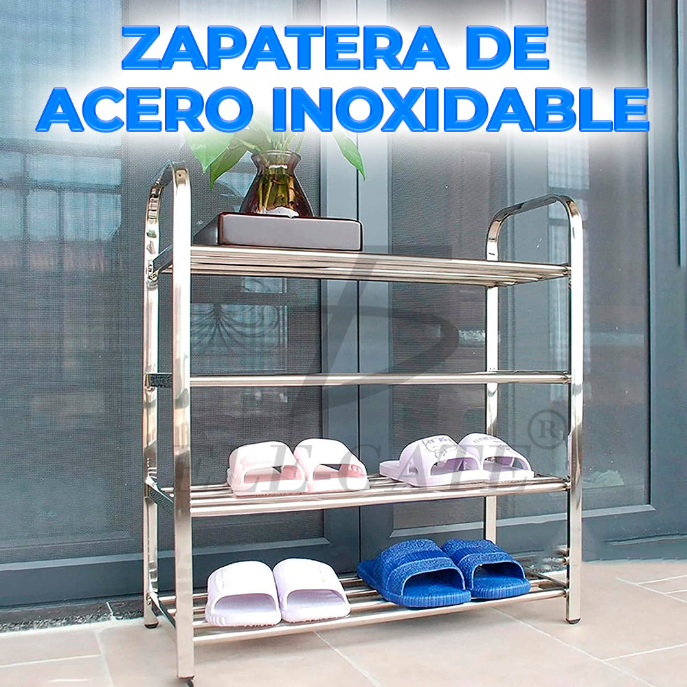 Organizador de zapatos de acero inoxidable de 4 niveles