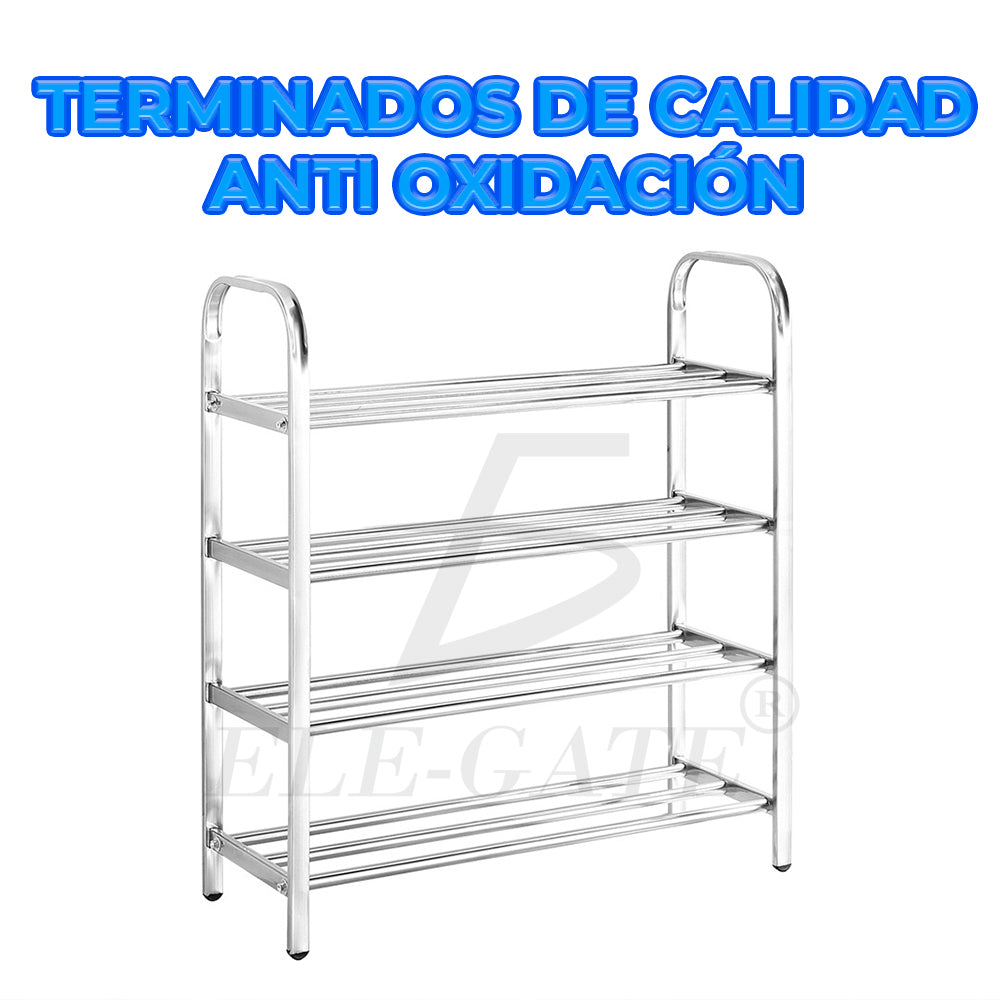 Organizador de zapatos de acero inoxidable de 4 niveles