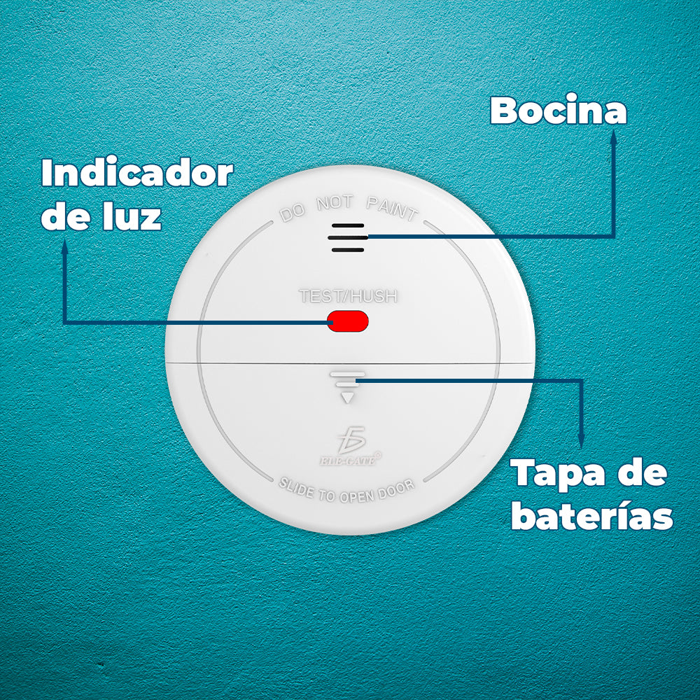 Detector de humo blanco con WiFi para montar en el techo