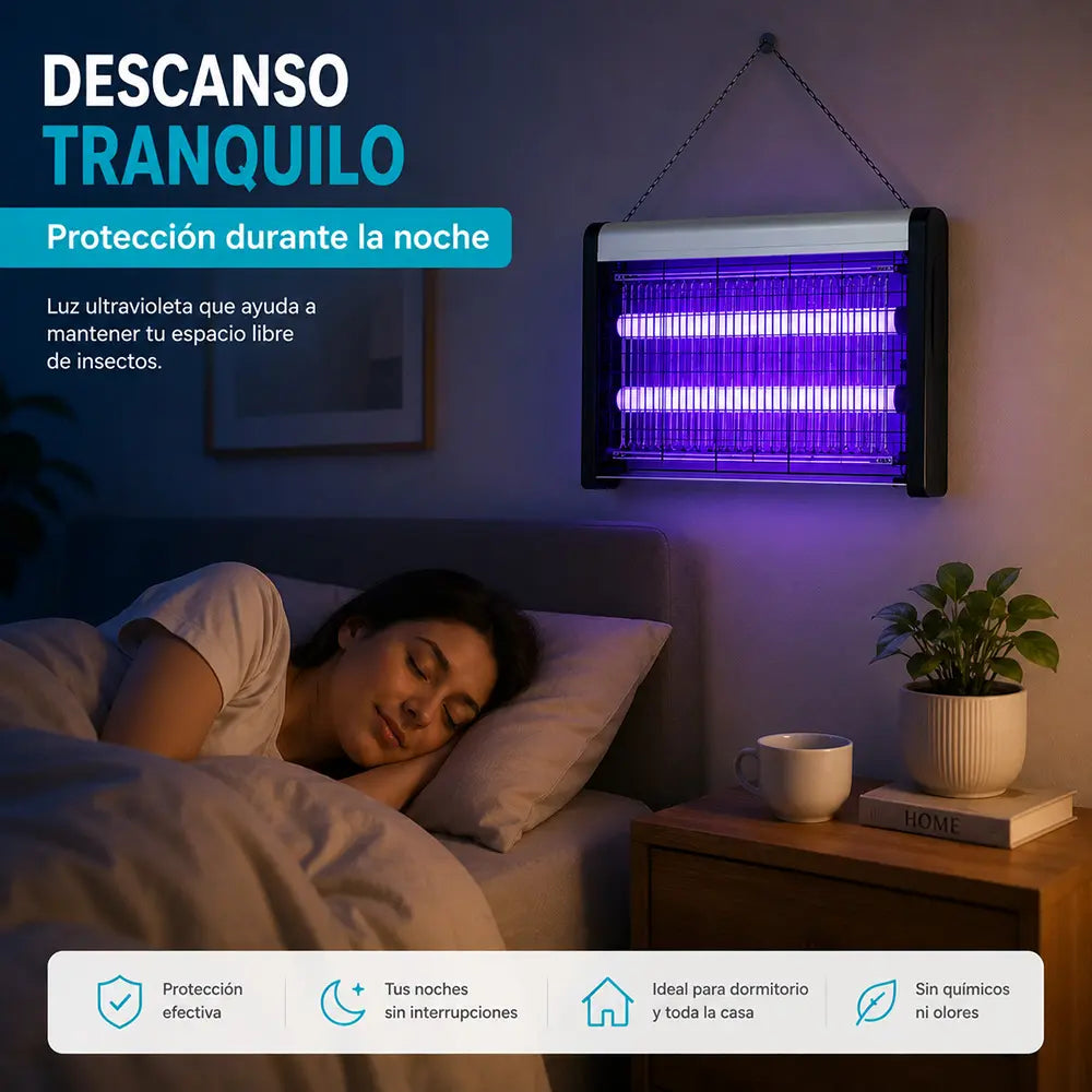 Lámpara mata mosquitos — uso