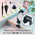 Soporte flexible para paraguas en manillar