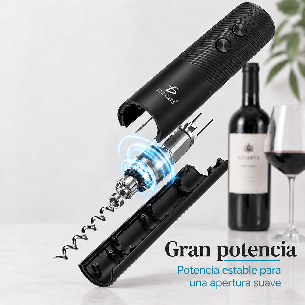 Sacacorchos eléctrico negro