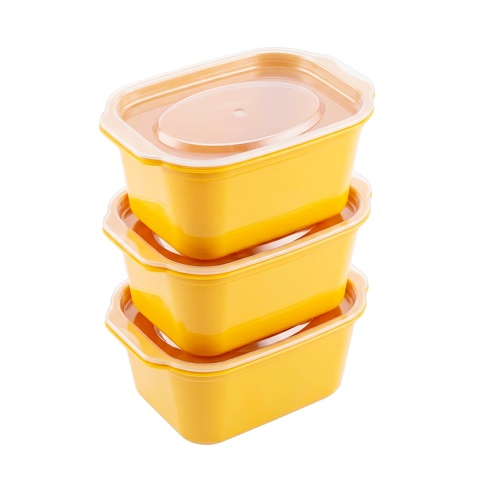 Set de 3 envases de plástico de 350 ml