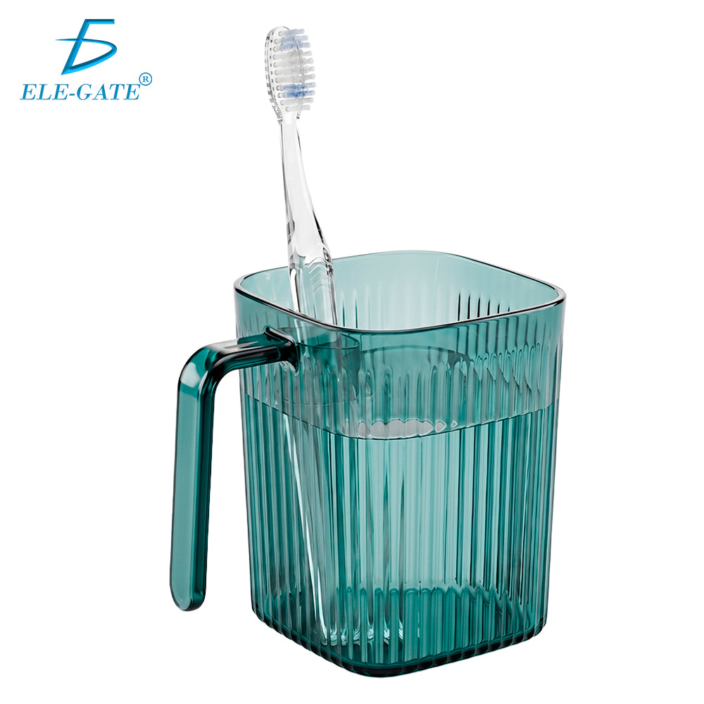 Vaso organizador verde transparente con porta cepillo
