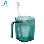 Vaso organizador verde transparente con porta cepillo