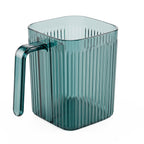 Vaso organizador verde transparente con porta cepillo