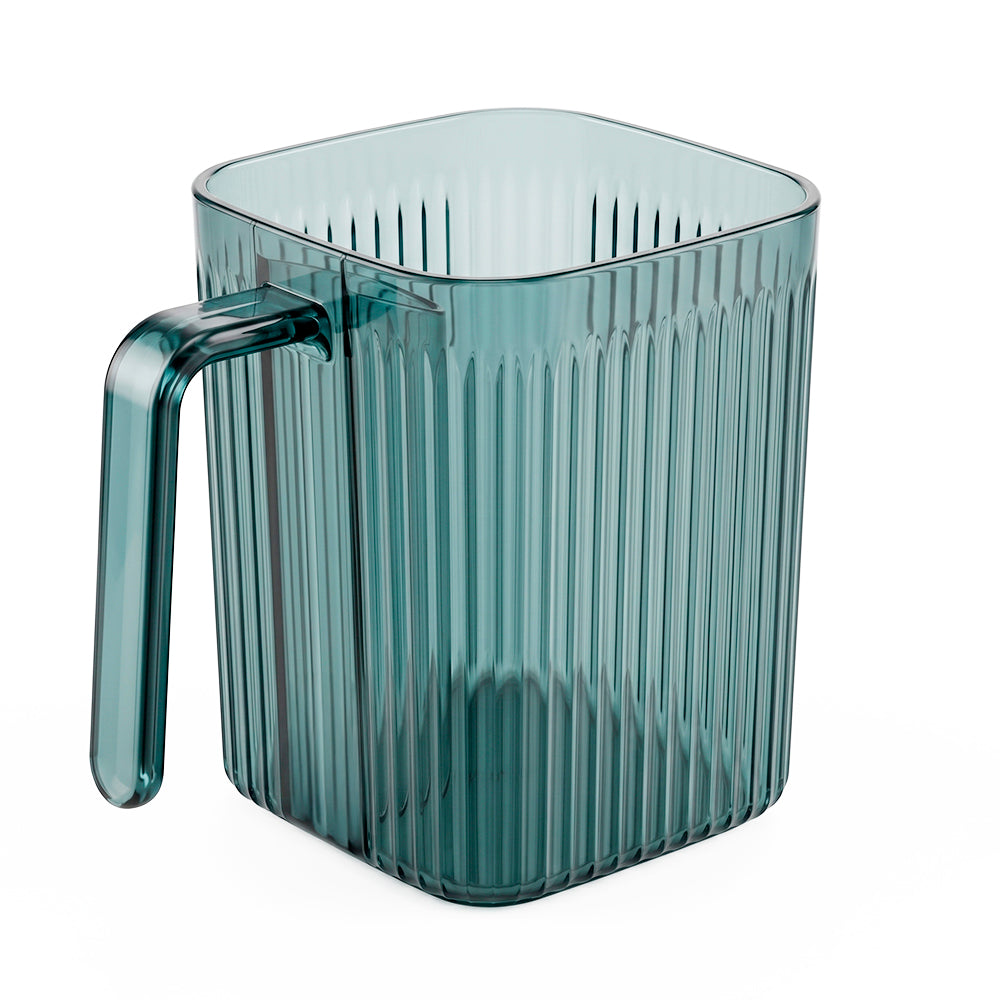 Vaso organizador verde transparente con porta cepillo