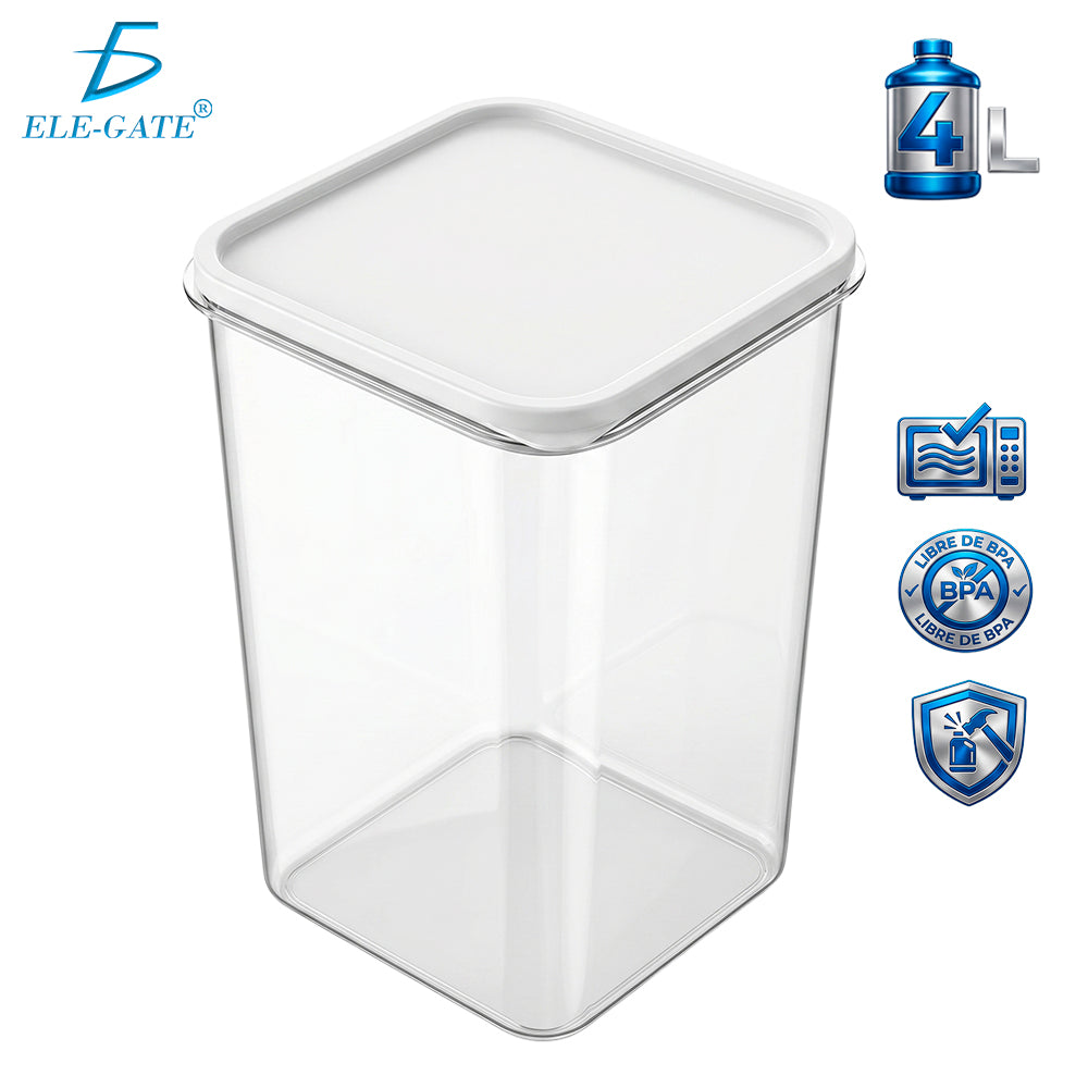 Contenedor hermético transparente de 4 litros