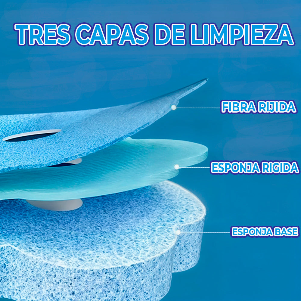Cepillo de baño con soporte y cabezales