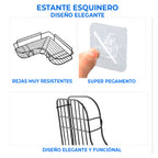 Soporte esquinero de pared de 36 cm